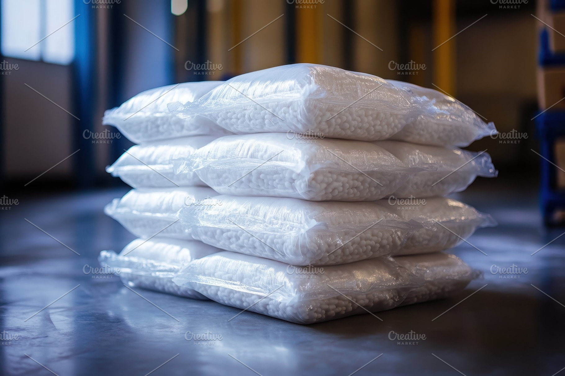 Stacked bags of fentanyl in a wareho, a Photo by Iftikhar Alam
