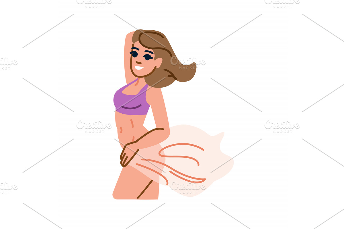 Smiling dancer performing with, an Illustration by pikepicture