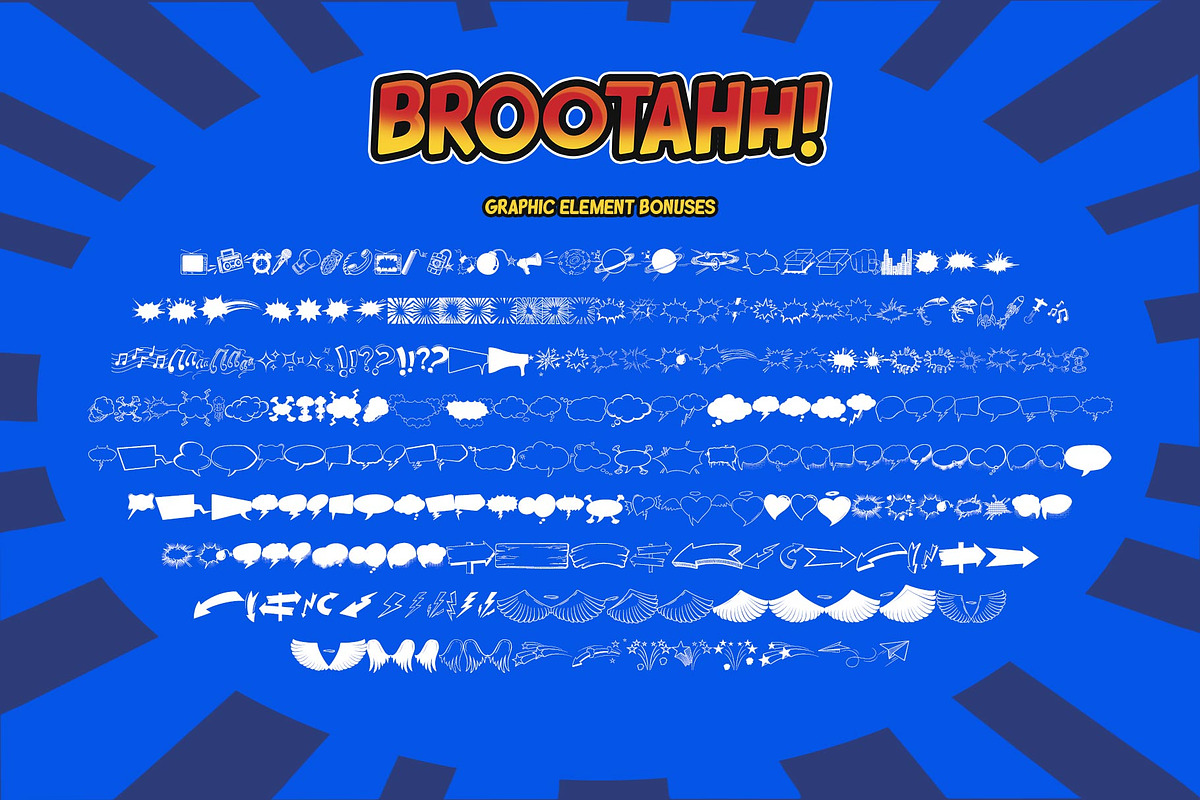 Brootahh Comic Typeface, a Sans Serif Font by alit design (Photo 15 of 16)