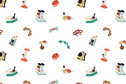 Cats & dogs items set + backgrounds, an Animal Illustration by PaperTrident (Thumbnail 3 of 4)