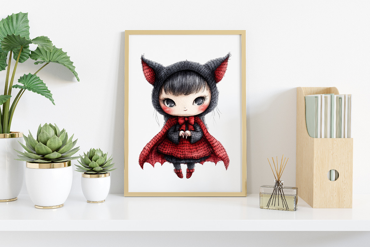 Watercolor Crochet Halloween Clipart, an Illustration by Canvas Craft (Photo 7 of 8)
