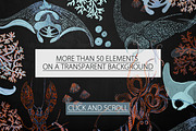 UNDERWATER / SPACE PATTERNS, a Pattern Graphic by ANAKOTO (Thumbnail 9 of 17)
