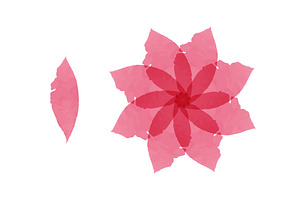 Pink watercolor flower and single, an Object Illustration by okskukuruza