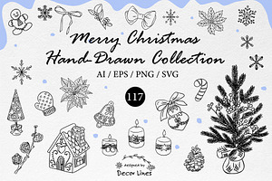 Merry Christmas HandDrawn Collection