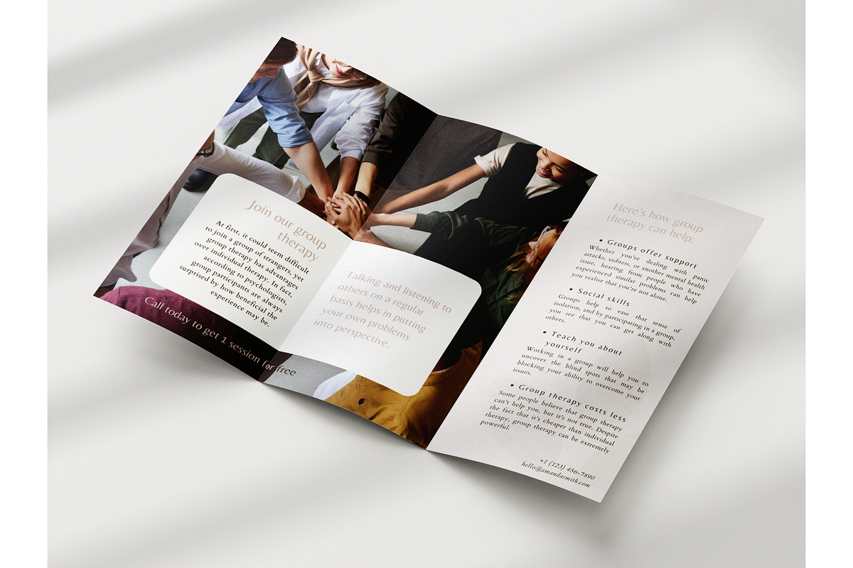 Psychologist Therapist Brochure, a Marketing Template by PatternLab. (Photo 5 of 8)