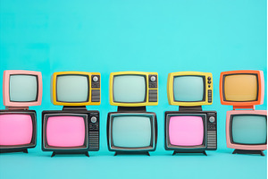 Colorful vintage televisions on, a Technology Photo by Lermont51