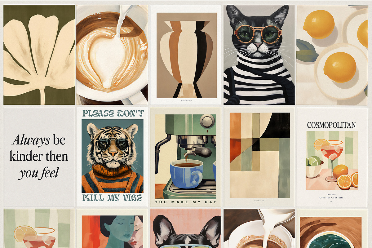Modern Eclectic Prints & Poster, a Background Graphic by Laras Wonderland (Photo 6 of 9)