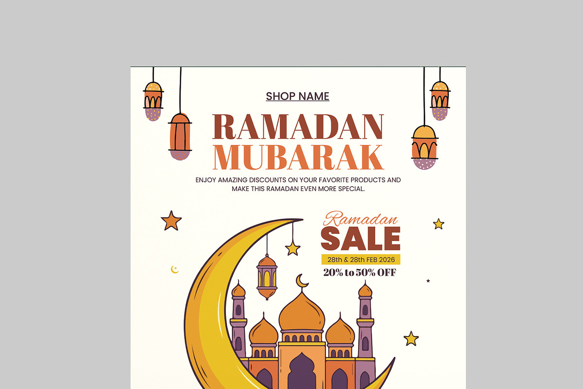 Ramadan Mubarak Marketing Flyer, a Flyer Template by MightyDesign (Photo 4 of 8)