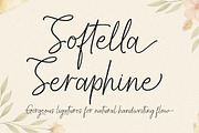 Softella Seraphine, a Script Font by Barra & Beryl Co. (Thumbnail 1 of 11)