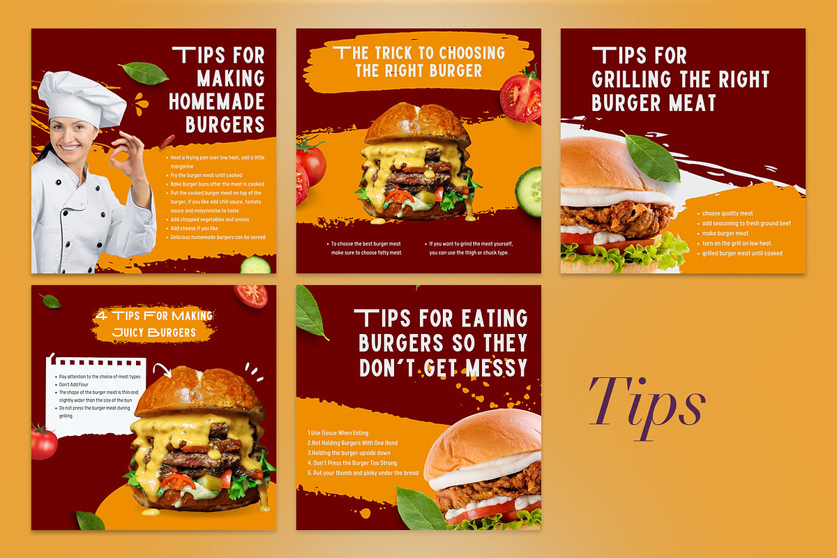 Burger / Food Instagram | CANVA, a Social Media Template by Azruca (Photo 12 of 17)