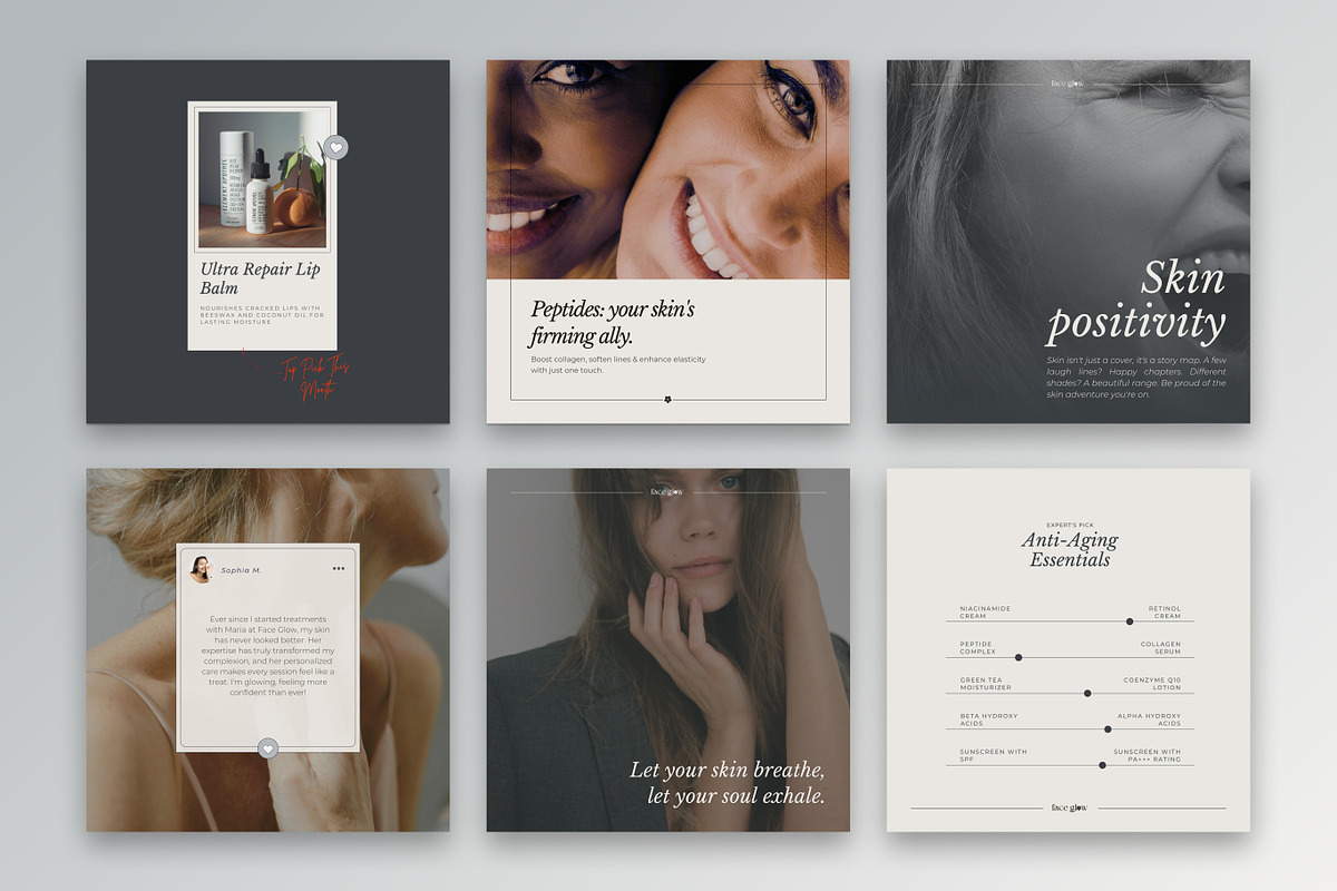 Esthetician Instagram Templates, a Social Media Template by Glow Muse Studio (Photo 5 of 10)