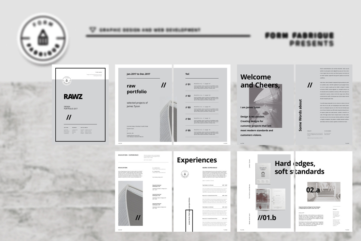 Rawz Portfolio, a Brochure Template by Form Fabrique (Photo 8 of 11)