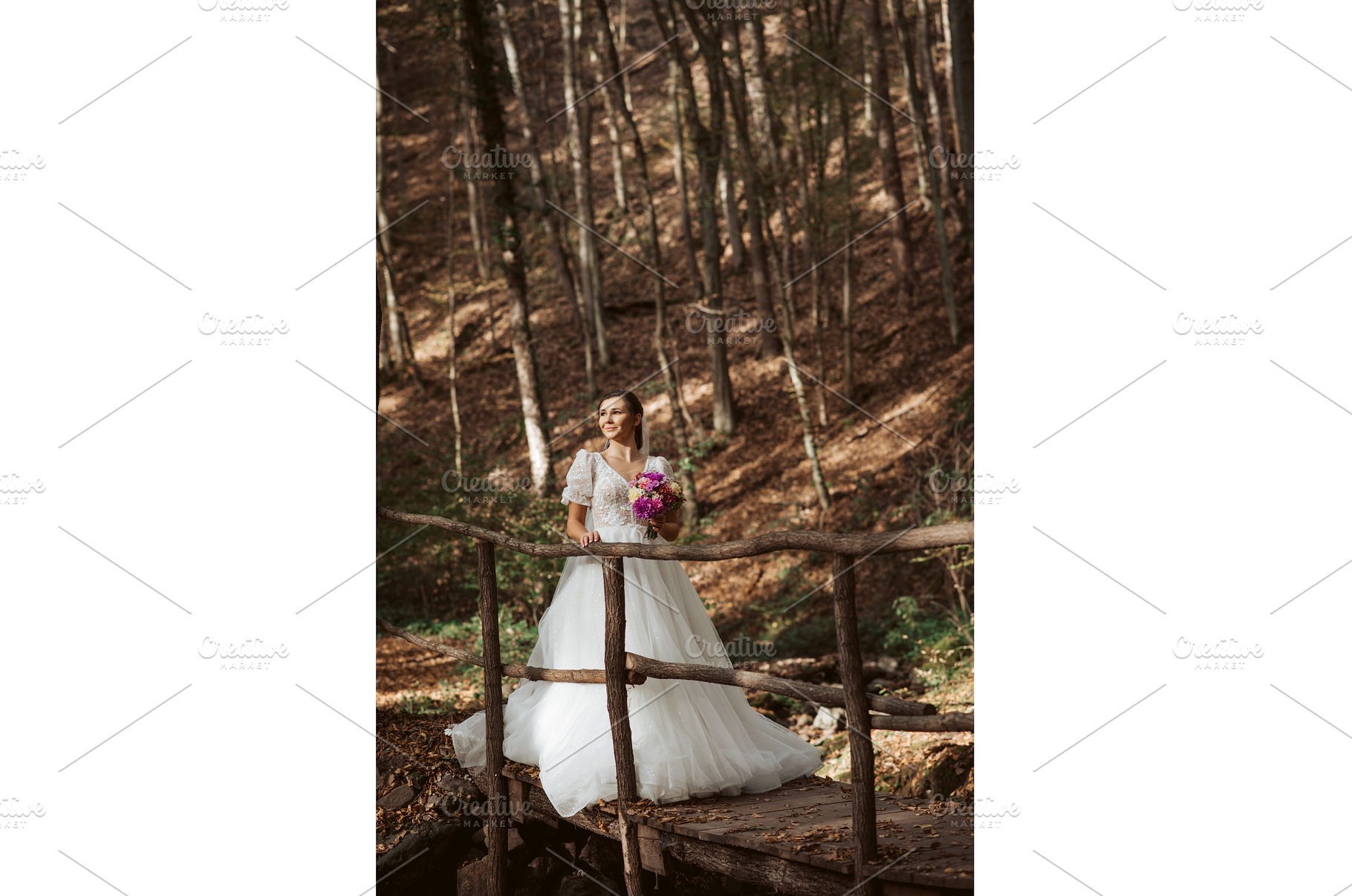 Bride in a snow-white wedding dress, a Beauty & Fashion Photo by HalfPoint