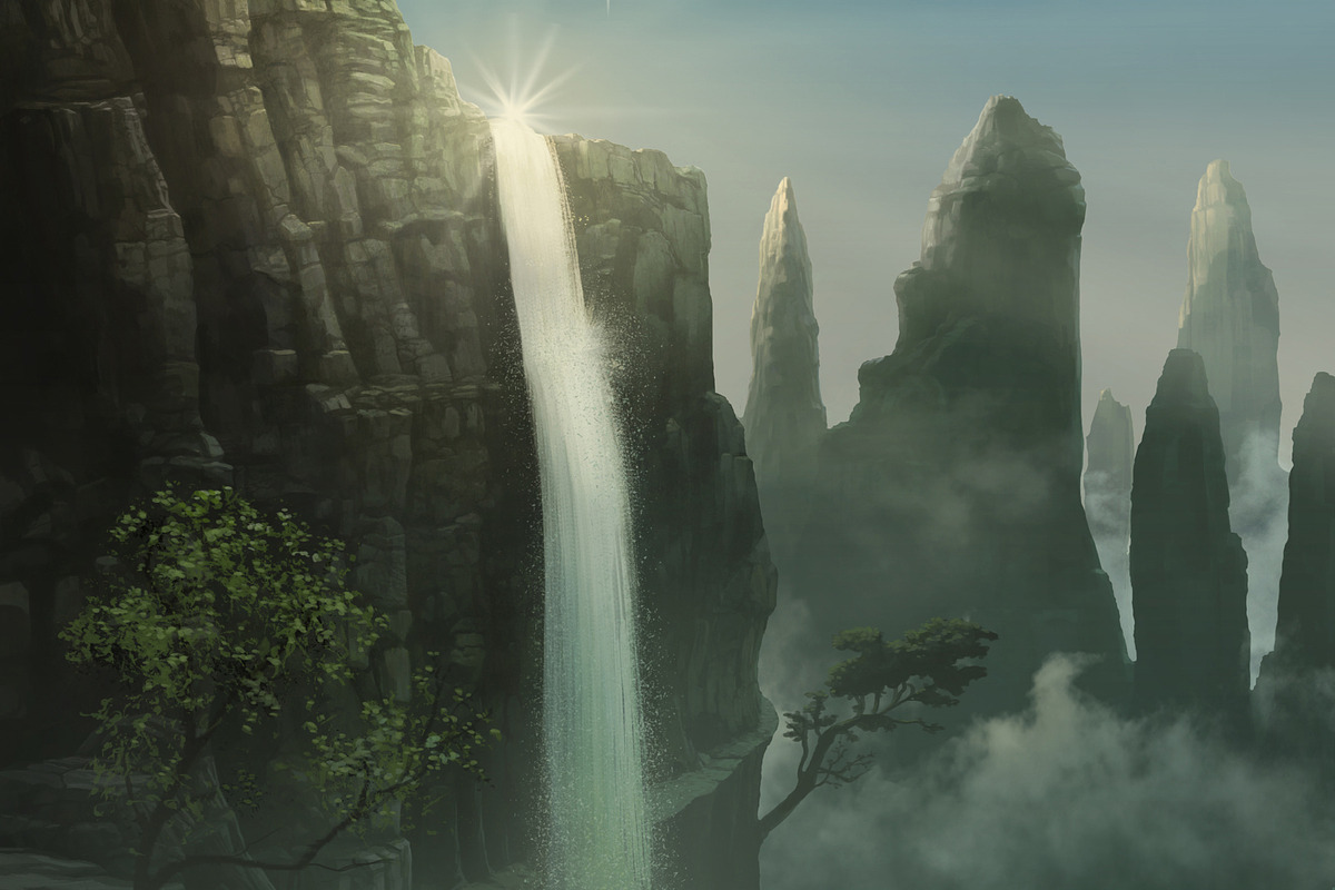 Waterfall, an Illustration by Clonefront