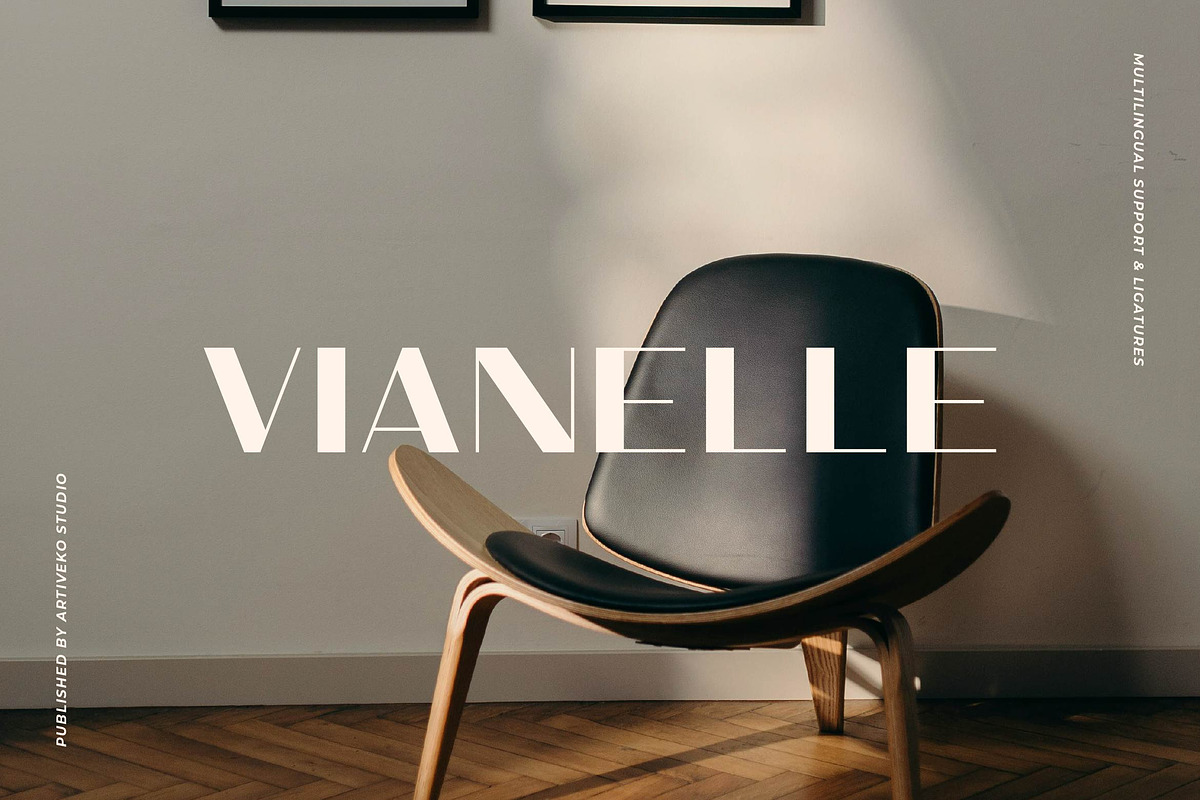 Vianelle Minimalist Sans, a Sans Serif Font by Artiveko (Photo 1 of 8)