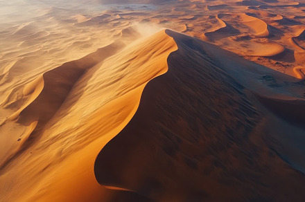 Mesmerizing aerial view of vast dune, a Photo by Iftikhar Alam