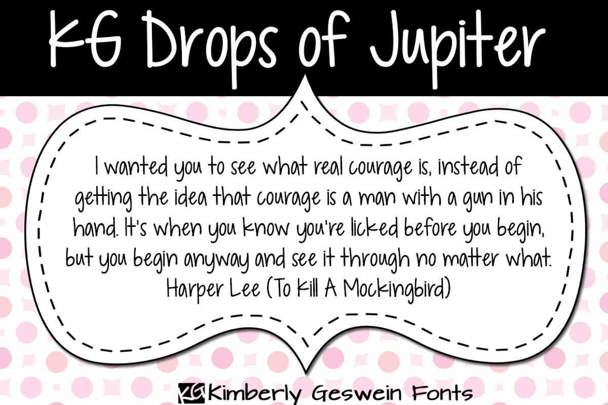 KG Drops of Jupiter Font