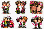 watercolor-valentine couple clipart, an Illustration by CreationArt (Thumbnail 3 of 5)