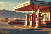 6 Retro Route 66 Gas Station Photos, an Industrial Photo by adenpinkstore (Thumbnail 4 of 7)