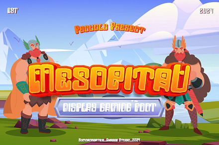 Mesopitav - Display Gaming Font, a Font by Dhabee