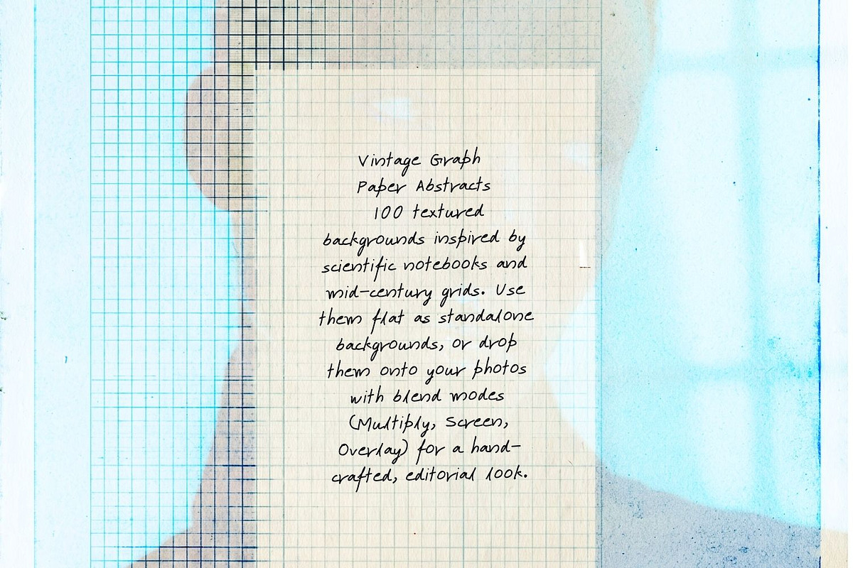 Vintage Graph Paper Abstracts, a Background Graphic by Natali Batu (Photo 2 of 13)