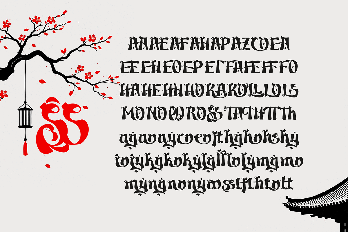 Yasuhiro - Orieantal Japanese Font, a Blackletter Font by TypeClassHeroes (Photo 8 of 10)