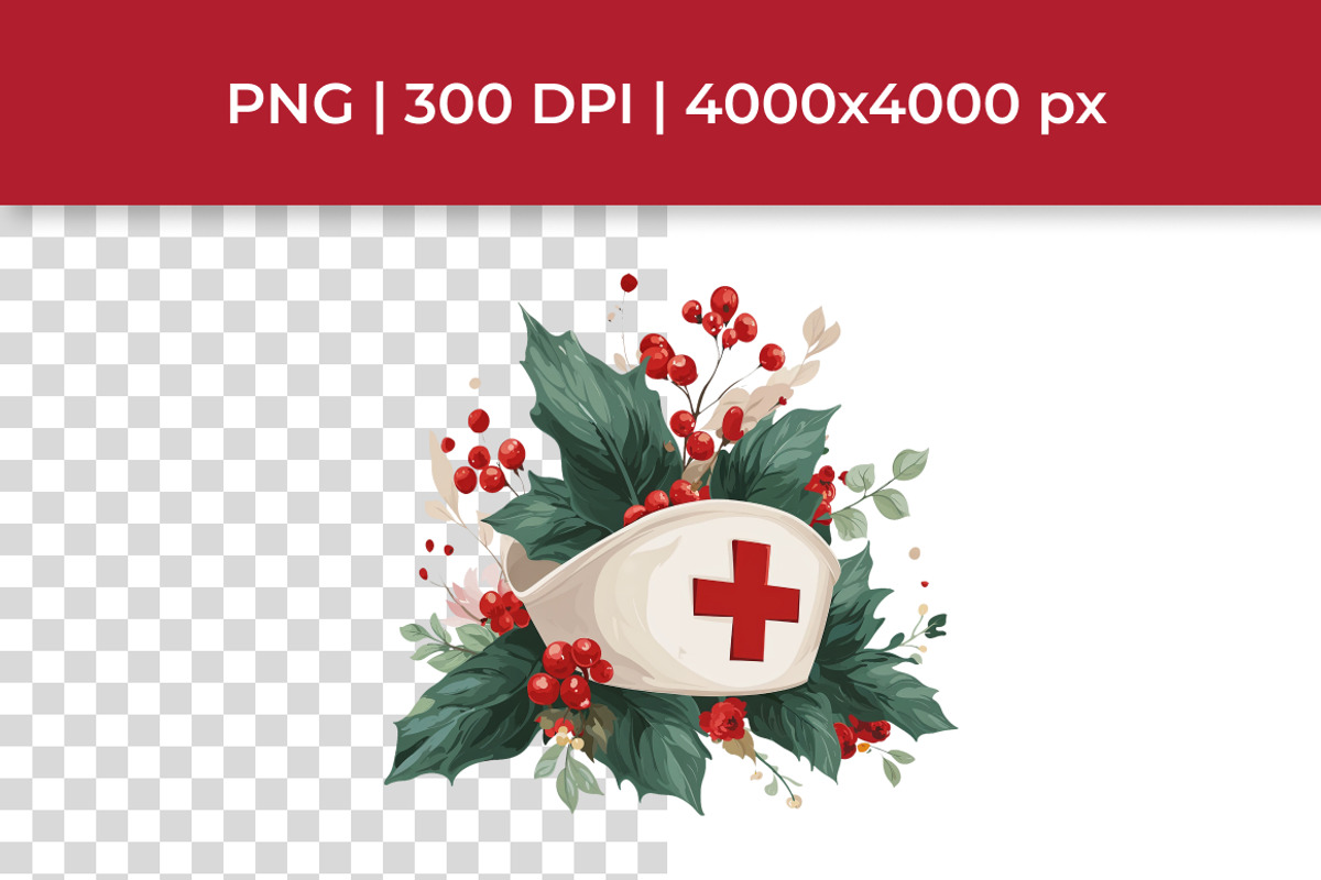 Christmas Medical Clipart Bundle, a Healthcare Illustration by InkyQueenArt (Photo 2 of 6)