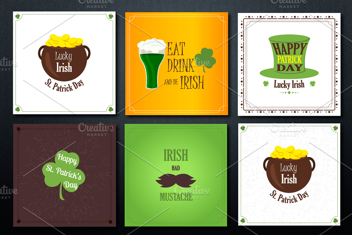 St. Patrick's Labels and Badges, a Decorative Illustration by Iryna Danyliuk (Photo 4 of 6)