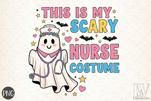 This is My Scary Nurse Costume PNG, an Illustration by Libby Wishes