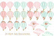 Hot Air Balloon Pink Set, an Illustration by Mia's Graphic Design (Thumbnail 4 of 8)