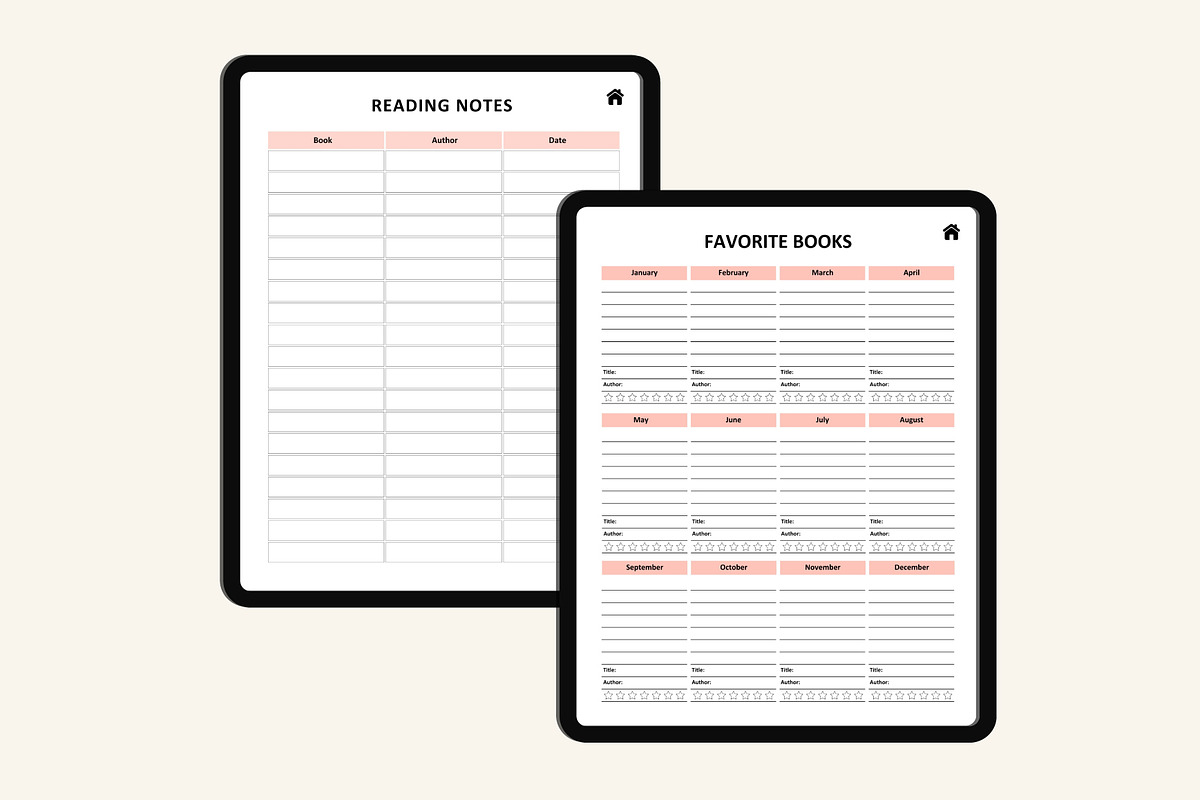 2025 Digital Reading Planner Canva, a Stationery Template by Designmela01 (Photo 6 of 8)