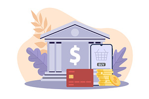 Mobile banking. Online payment, a Finance Illustration by YummyBuum