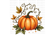 Pumpkins with Autumn Vines, a Decorative Illustration by Bloom Craft Creations (Thumbnail 5 of 12)