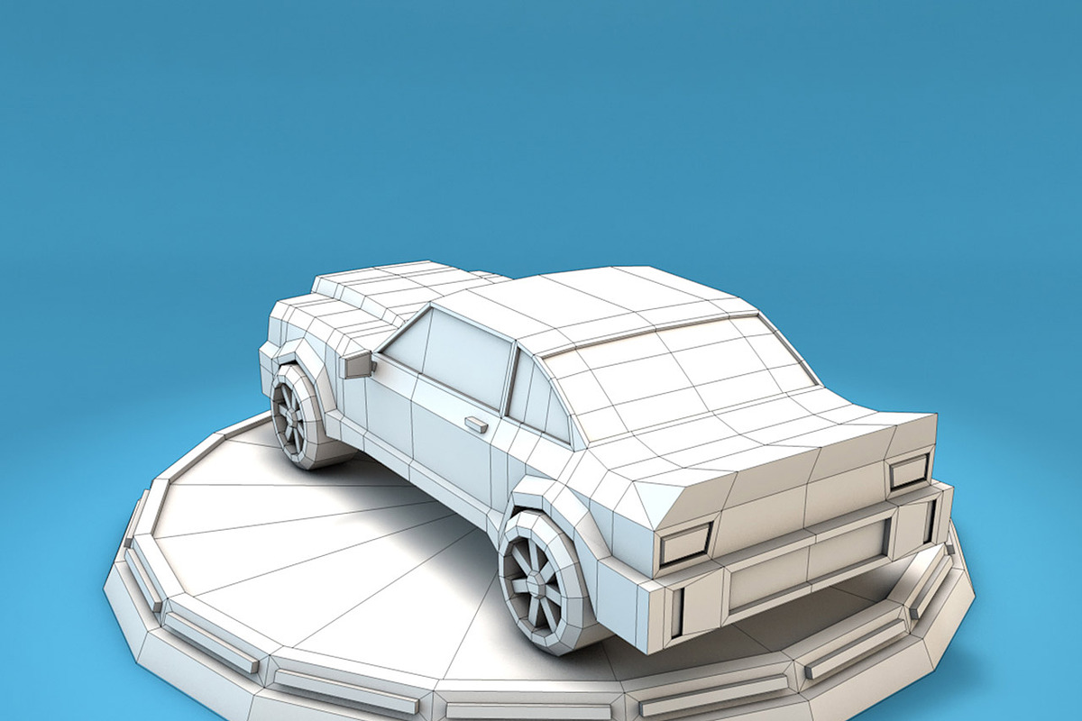 Cartoon Luxury Car Low Poly 3D Model, a Cars & Vehicle 3D Model by Low Poly Lab (Photo 6 of 7)