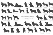 Herding dogs, Sheepdogs Silhouettes, an Animal Illustration by pet design shop (Thumbnail 9 of 13)