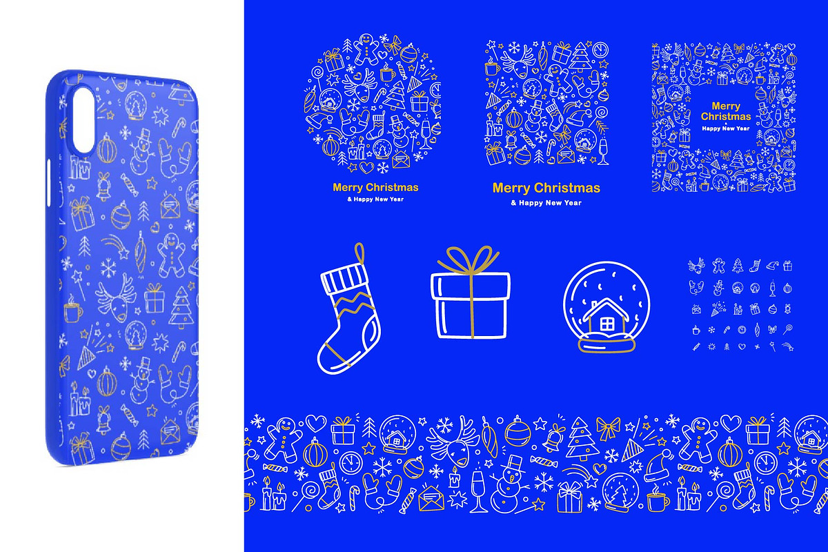 Festive Christmas Seamless Pattern, a Pattern Graphic by VasilkovS (Photo 4 of 7)