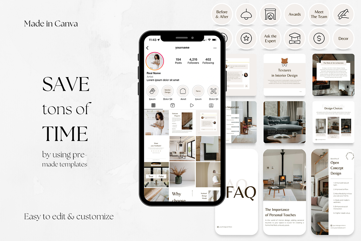 300 Interior Design templates BUDNLE, a Social Media Template by PatternLab. (Photo 5 of 9)