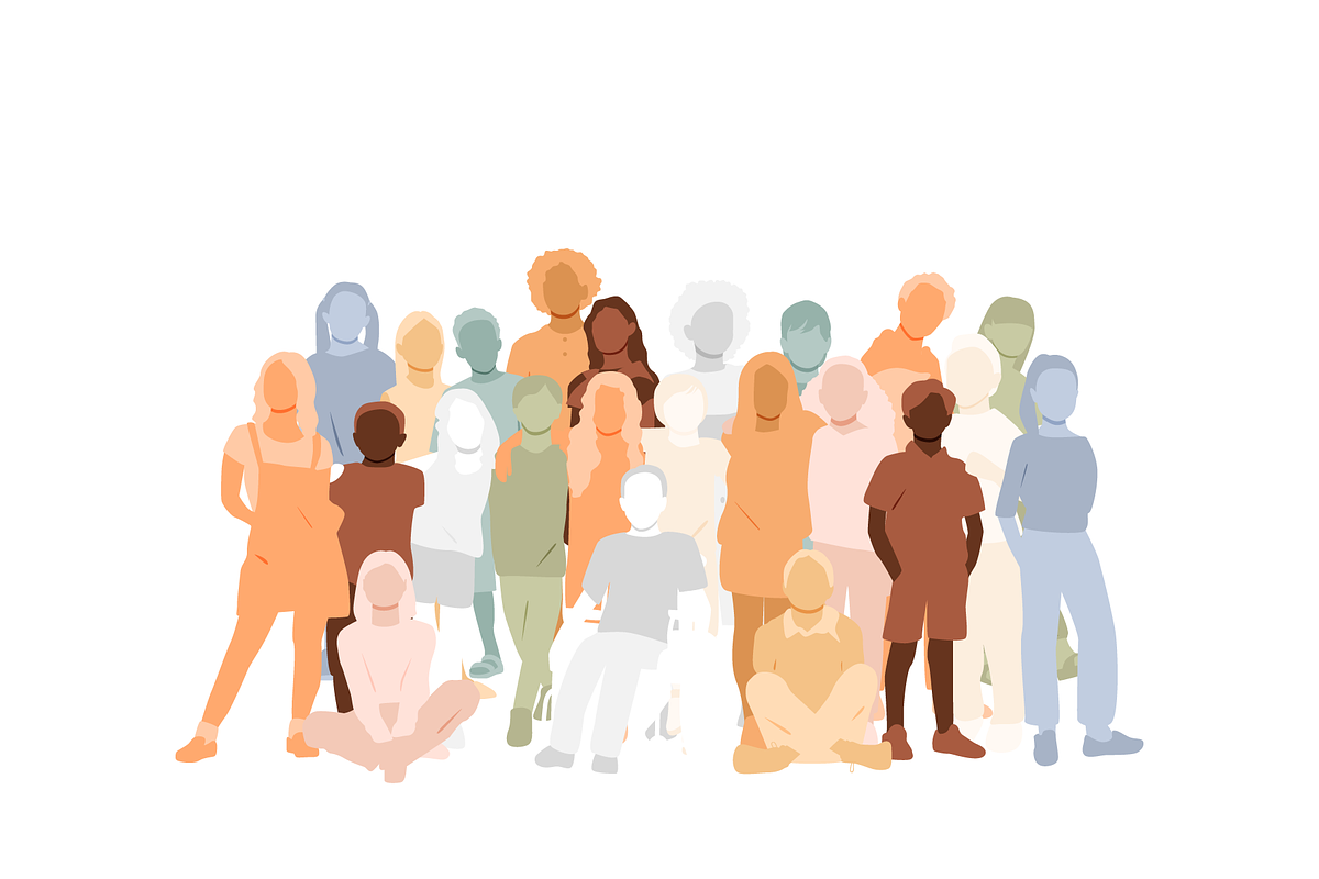 Group of Kids – Two Color Set, a Person Illustration by Stafeeva (Photo 6 of 6)
