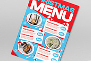 Red Blue Christmas Food Menu, a Flyer Template by graphicook (Thumbnail 2 of 4)