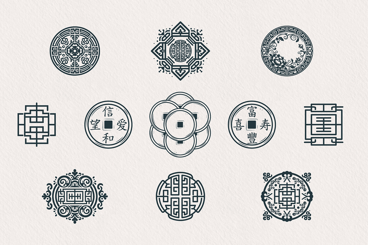 HandDrawn Chinese Lantern Collection, a Decorative Illustration by KirillsWorkshop (Photo 5 of 7)