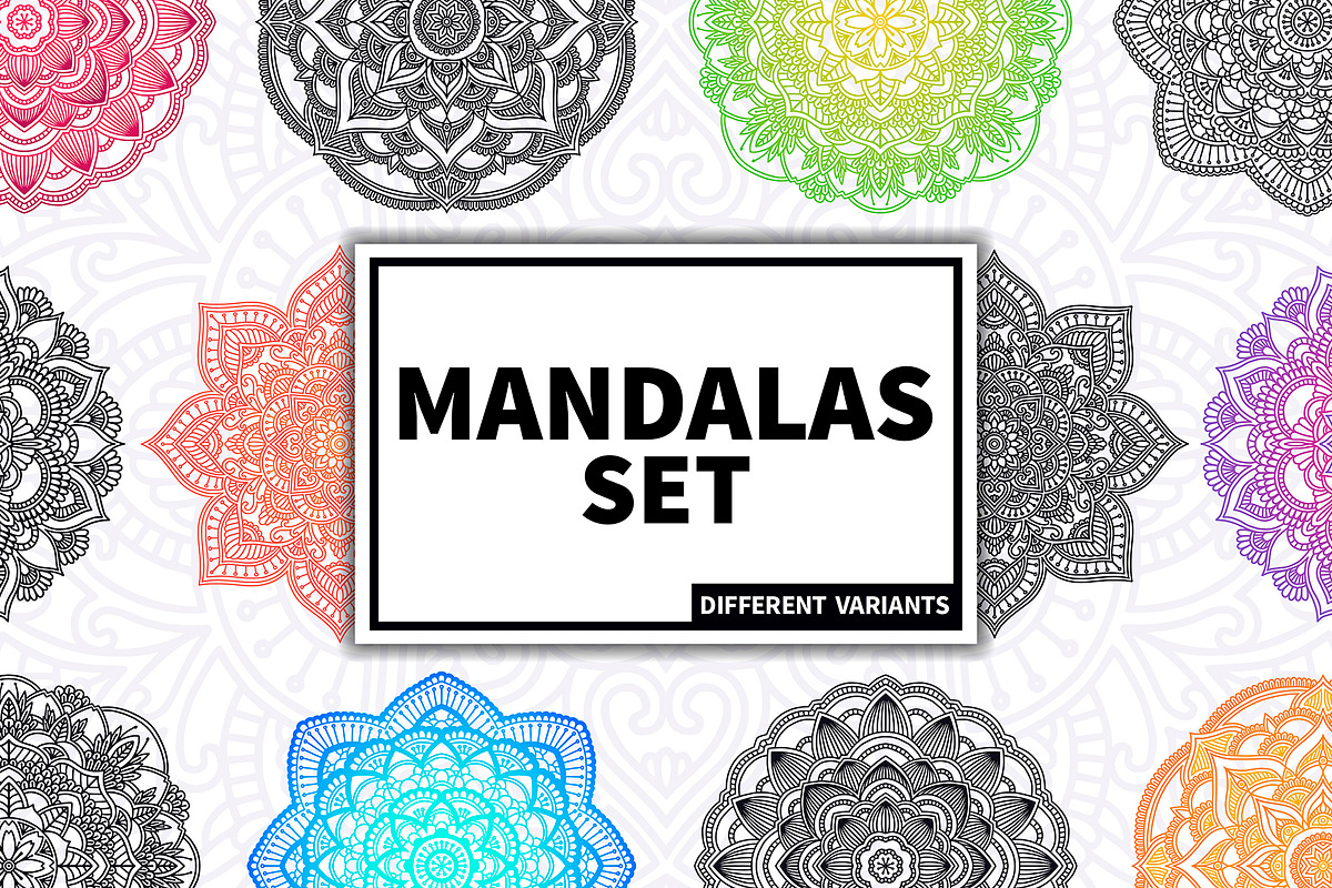 Mandalas set, a Decorative Illustration by Krolja (Photo 1 of 9)