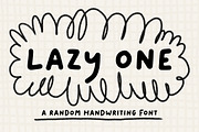 Lazy One - A Random Handwriting Font, a Handwritten Font by Happy Type Club (Thumbnail 1 of 6)