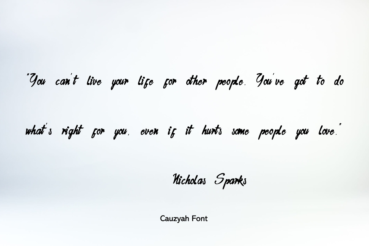 Cauzyah Modern Handwritten Font, a Handwritten Font by ResumeFabs (Photo 5 of 7)