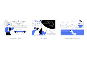 AI Drones for Security and Spectacle, a Technology Illustration by Visual Generation