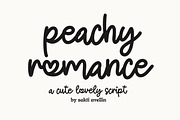 Peachy Romance - Cute Lovely Script, a Script Font by SaktiAvellin (Thumbnail 1 of 8)