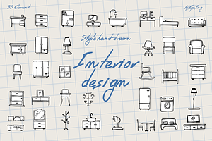 Interior design illustrations