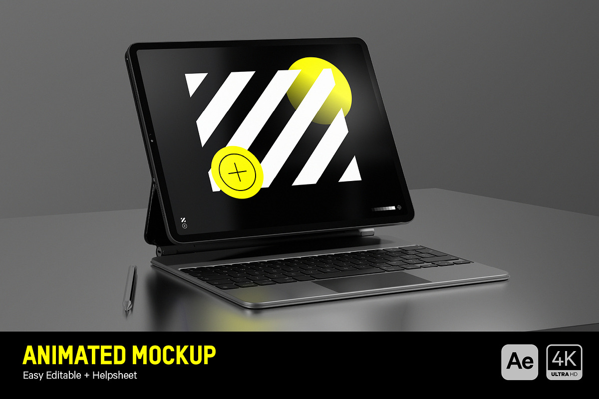 Animated Mockup iPad 2020, an iPad Mockup by HAZARD MOCKUPS (Photo 1 of 6)