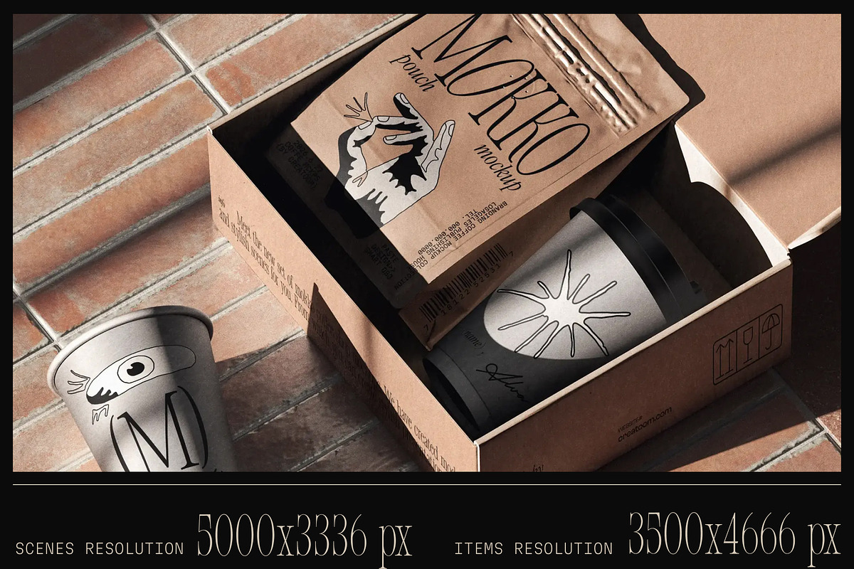 MOKKO - Coffee branding mockups, a Packaging Mockup by Creatoom (Photo 10 of 14)