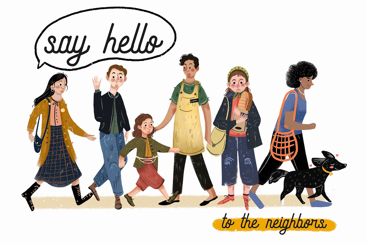 The Downtown vintage stores clip art, an Illustration by Cocoa studio by Eliza M (Photo 2 of 6)