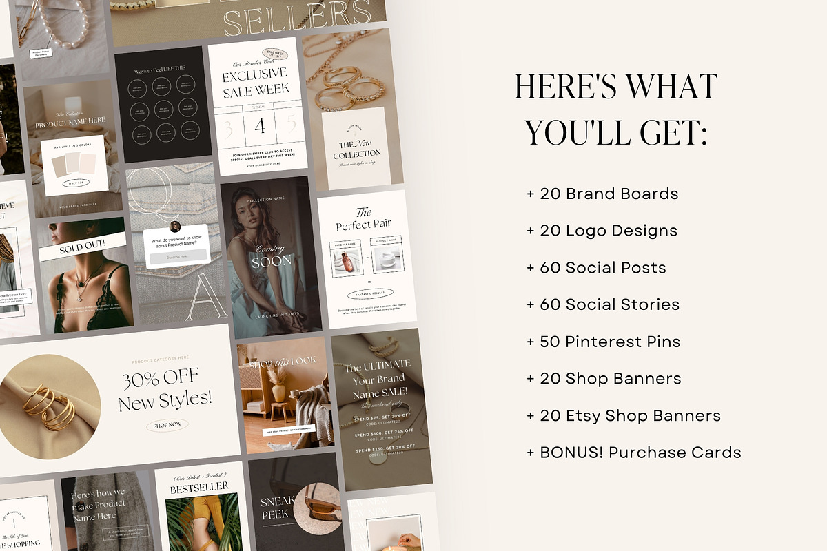 Ecommerce Shop Template Pack | Canva, a Design Template by Fourteen Creative Co. (Photo 2 of 14)